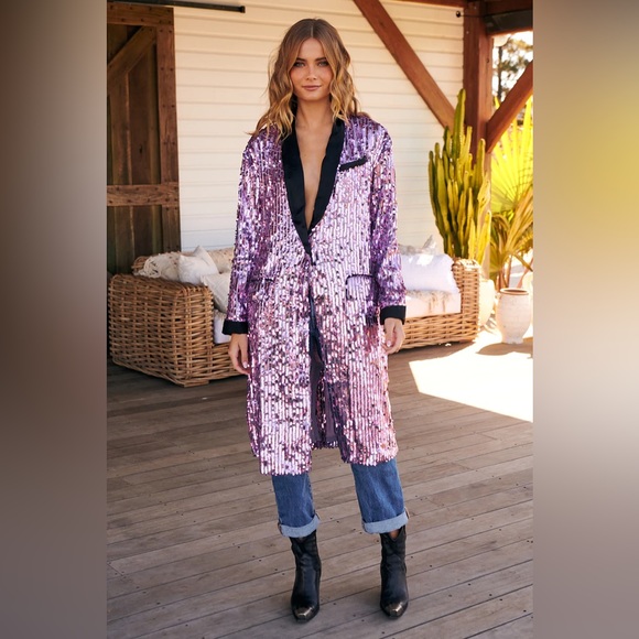 𝓯𝓹 Free People ~ Ella Duster in Orchid Dust Combo - Picture 2 of 16